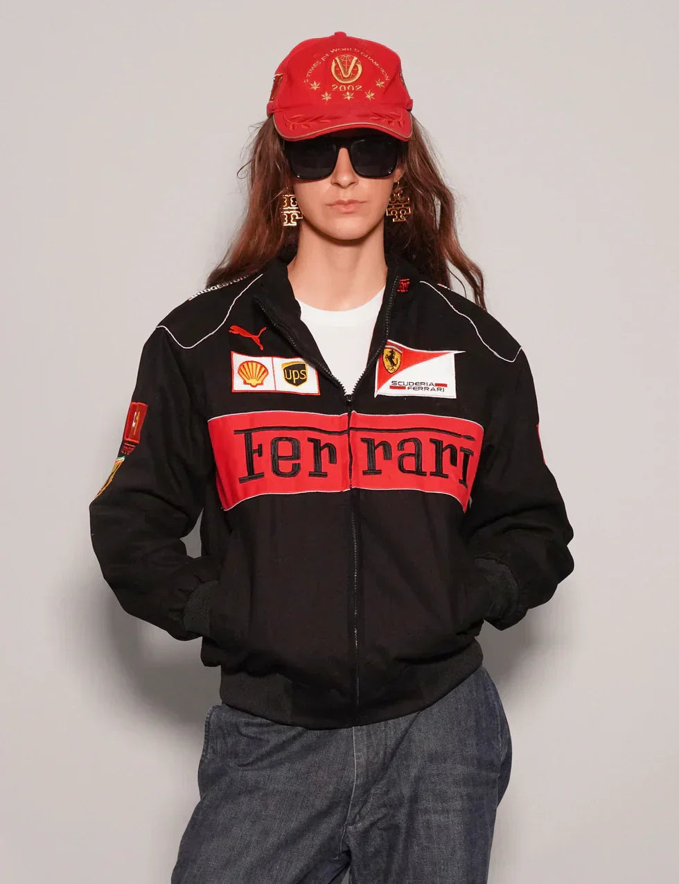 Darkcity Black Grand Prix Racing Jacket – Ferrari-Inspired Design