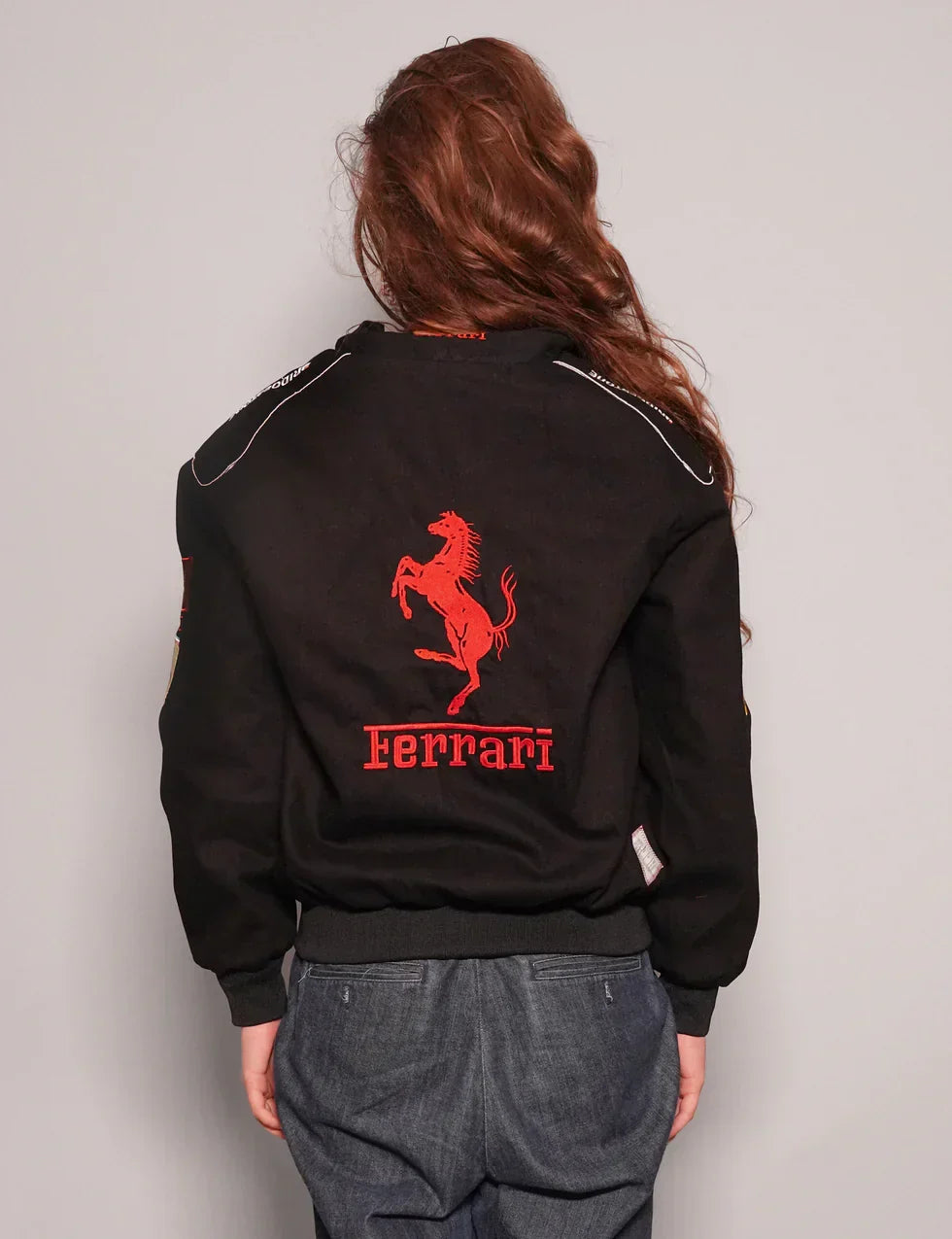 Darkcity Black Grand Prix Racing Jacket – Ferrari-Inspired Design
