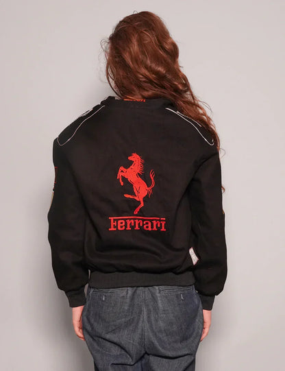 Darkcity Black Grand Prix Racing Jacket – Ferrari-Inspired Design