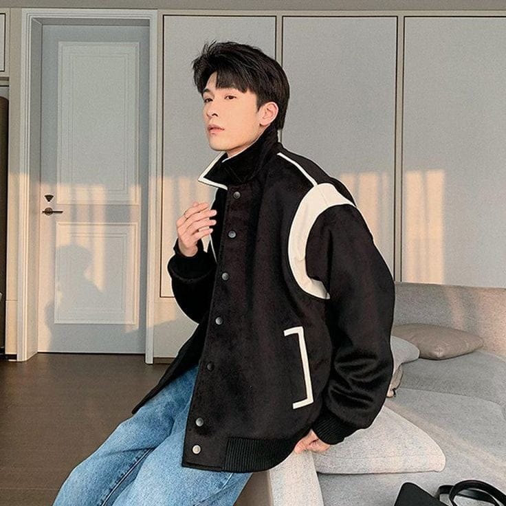 Darkcity Classic Varsity Jacket – Retro Letterman Style Streetwear for Men & Women