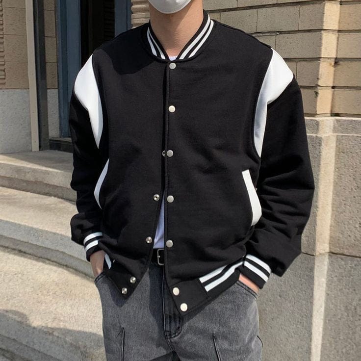 Darkcity Classic Varsity Jacket – Retro Letterman Style Streetwear for Men & Women