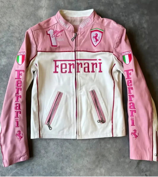 F1 Leather Racer Jacket for Women – Premium Leather Racer Jacket for Style, Comfort & Protection