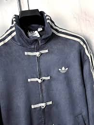 Darkcity Striped Button Chinese Jacket – Modern Harajuku Fusion (Grey)